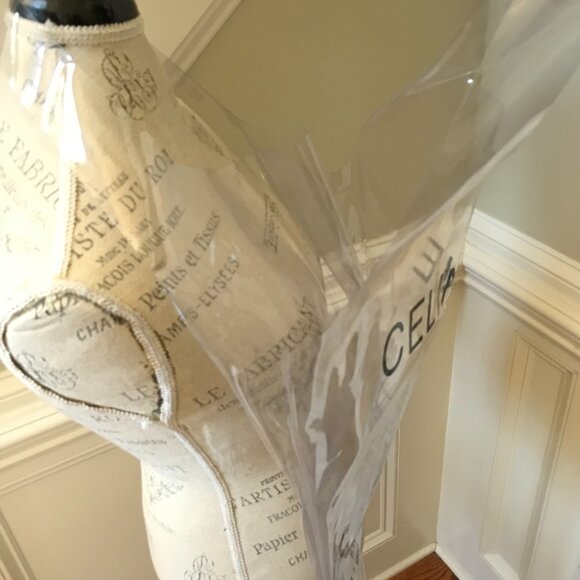 Celine Paris Transparent Clear Tote Shoulder Bag Purse Womens PVC Plastic 2018 - Picture 7 of 11